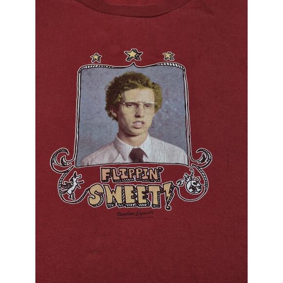 Vintage 2005 Y2K Napoleon Dynamite Red Flippin Sweet Shirt Large - Picture 2 of 5